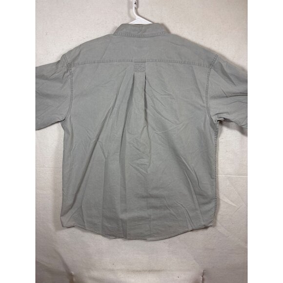 L.L.Bean Mens Traditional Fit Gray Button-Up Shirt Size L -REG100% Cotton - Picture 9 of 10